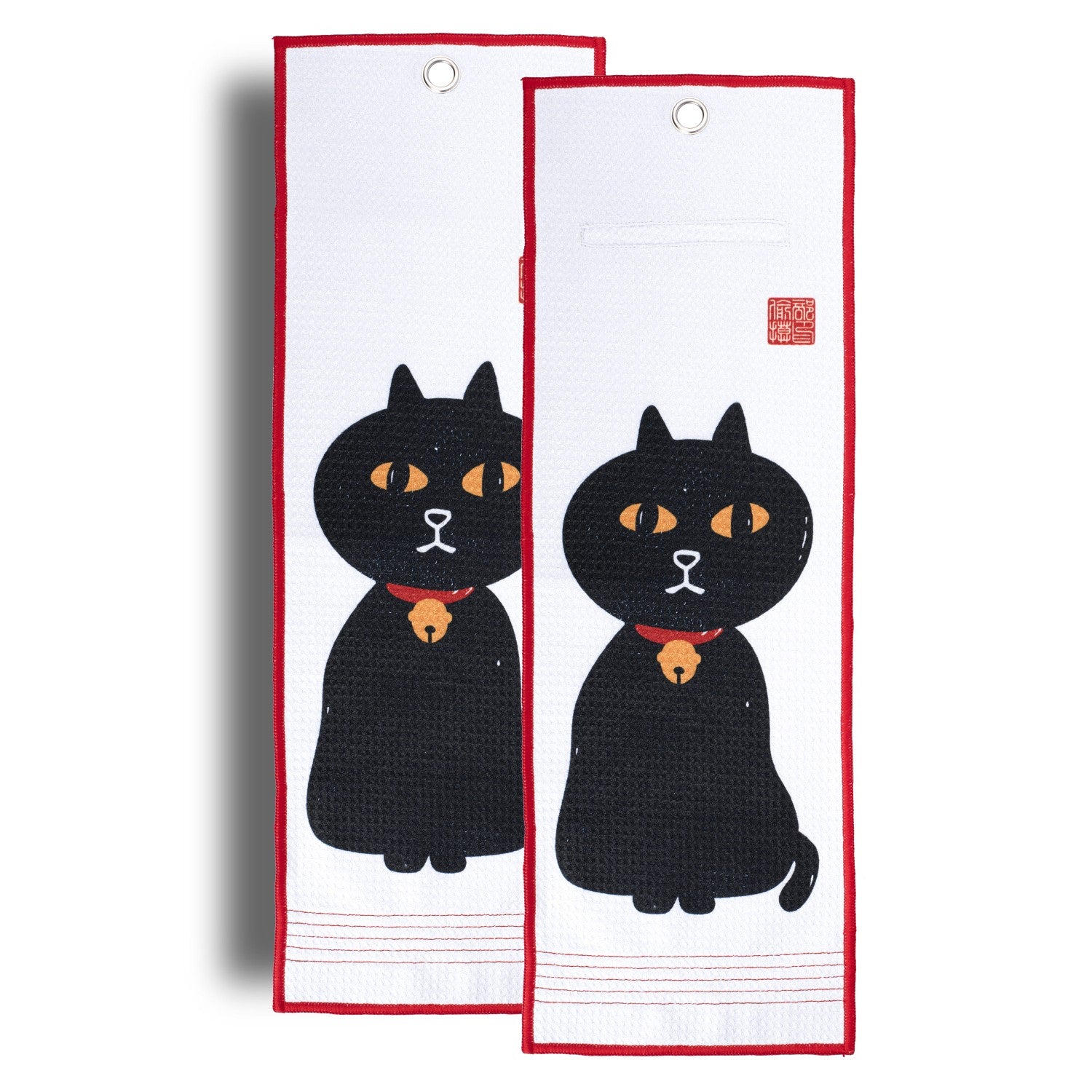Tomo Black Cat Utility Golf Towel