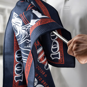 Skull Note Utility Towel (Blue)