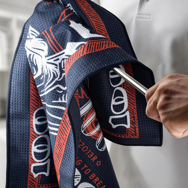Skull Note Utility Towel (Blue)